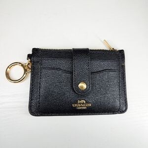 COACH: Black Leather Key Wallet (NWOT)